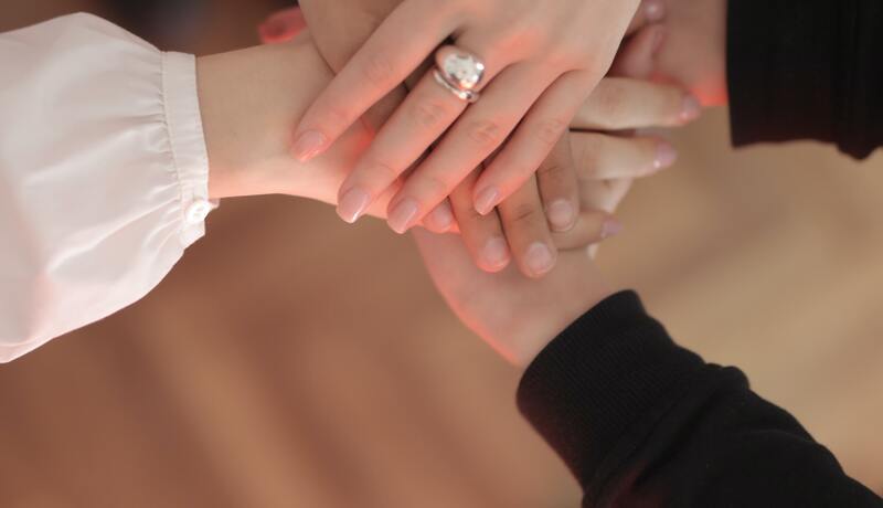 Crop Friends Stacking Hands Together 3830752